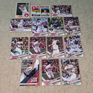 2017 Topps Boston Red Soxs card lot of 14